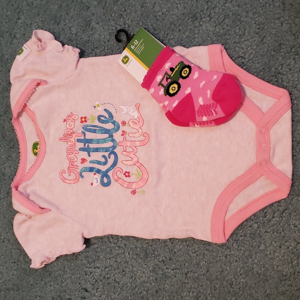 John Deere baby girls set